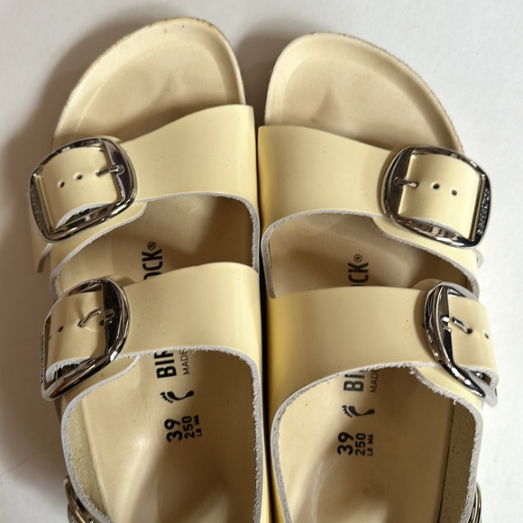 Birkenstock Milano Big Buckle Cream Sandals - Picture 4 of 4
